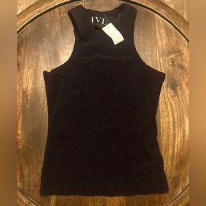 IVL Black Women's Tank Top Ribbed